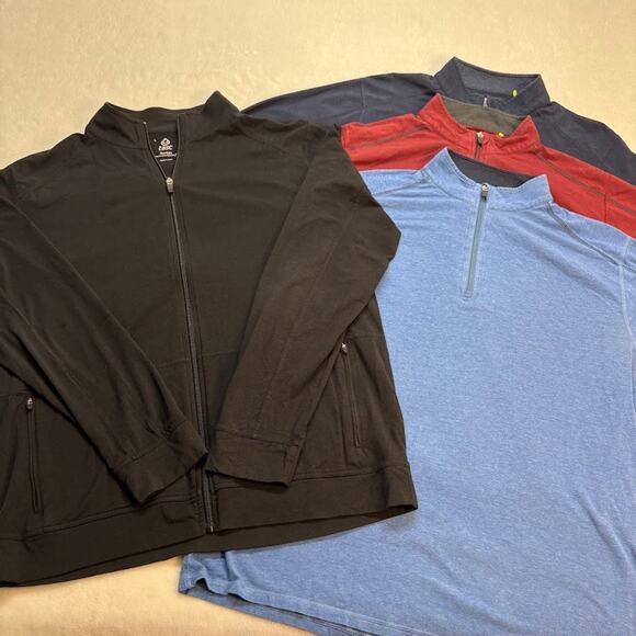 tasc Bamboo Performance Long Sleeve 1/4 Zip(3) and Full Zip(1) Pullover Size XL - Picture 1 of 13